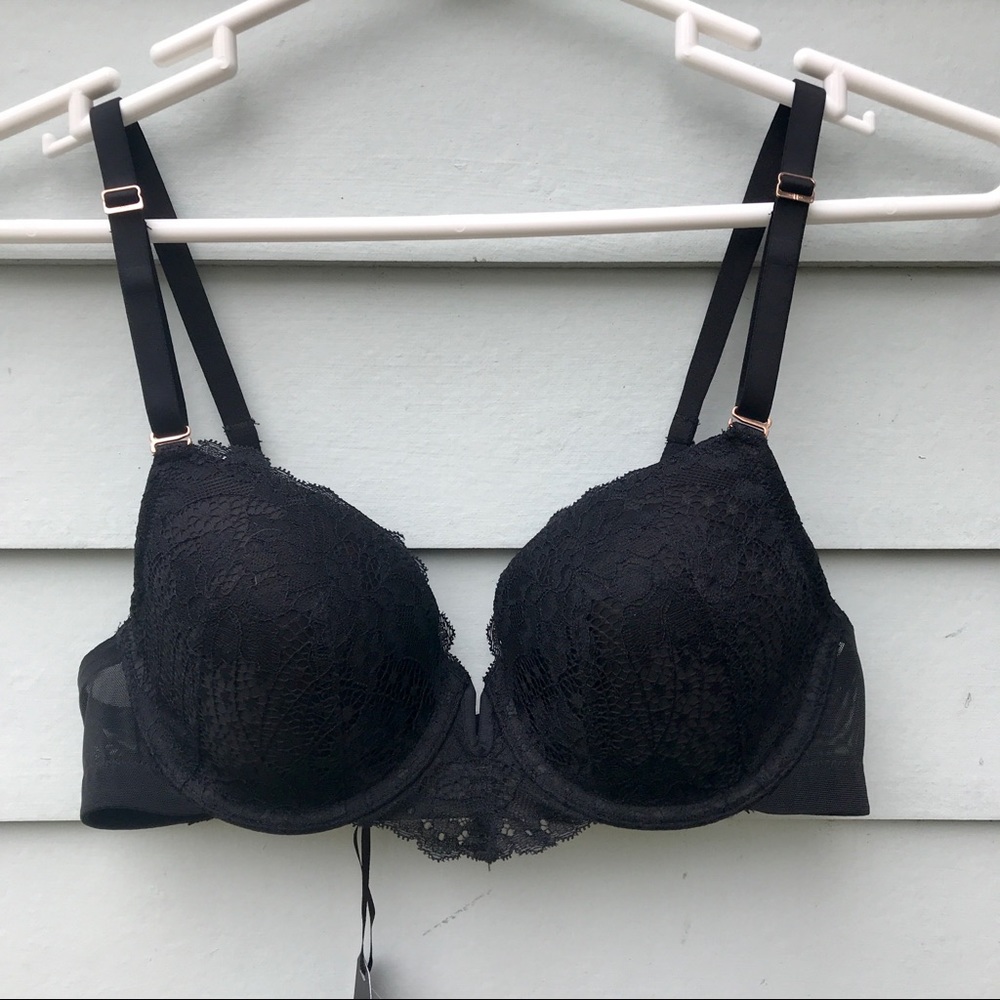Black Lace Demi Bra NWT